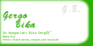 gergo bika business card